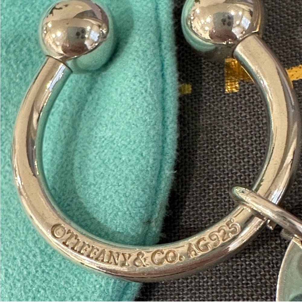 Tiffany And Co Vintage Sterling Silver Horseshoe Keyring And Circle Tag - Picture 5 of 8
